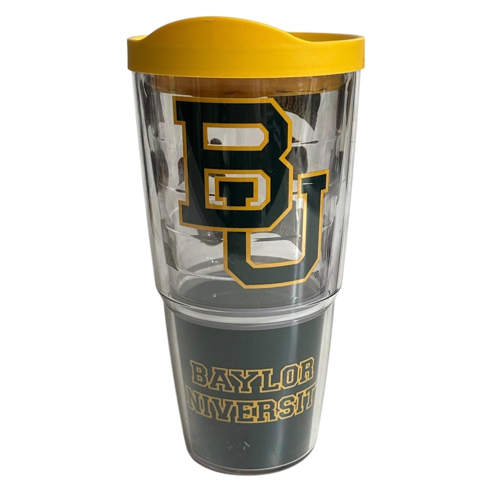 Baylor Bears Tervis Tumbler Cup 24oz Lid Insulated Green Gold NCAA College USA‎